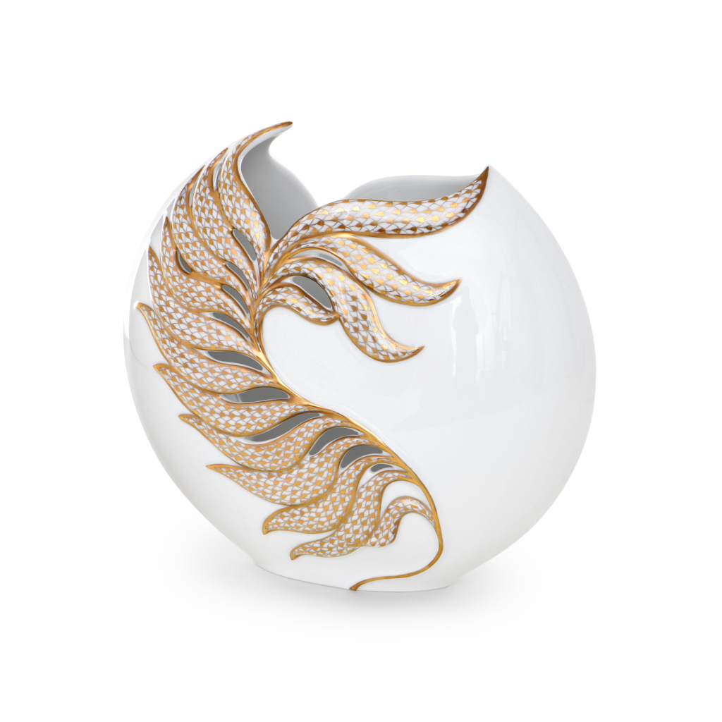Leaf vase, open-work